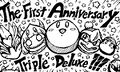 Miiverse illustration commemorating the first anniversary of Kirby: Triple Deluxe