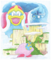Artwork from the instruction manual for Kirby's Dream Course