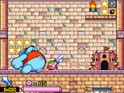 Sword Kirby battling Storo
