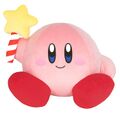 Large plushie of Kirby with the Star Rod, by San-ei