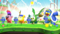 Bandana Waddle Dee and his friends shouting into Mikes