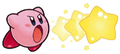 Kirby shooting a Star Bullet