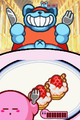 Kirby losing to Storo in the Speedy Teatime sub-game