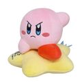 San-ei plush of Kirby riding a Warp Star Air Ride Machine, created for Kirby's 30th Anniversary