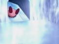 Kirby stumbles into a secret doorway in the iceberg.