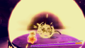 Kirby activating Time Crash while battling Phantom Clawroline