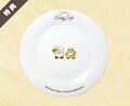 Souvenir plate given to those who bought the "Kirby hamburger & pasta with seasonal vegetables and meat sauce plate" dish during chapter 1 of Kirby Café Tokyo