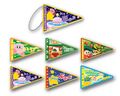 Pendant acrylic keychains from the "Kirby Pupupu Train" 2019 events