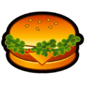 Artwork of a Hamburger from Kirby Air Ride