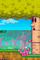 The Kirbys battle the second Whispy Woods stage.