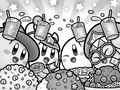 Team Kirby makes a toast over their newly-formed team of four