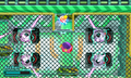 Kirby goes for the candy in Kirby: Planet Robobot