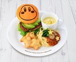 Kirby Cafe Waddle Dee Hamburger and Meat Sauce Pasta with steamed vegetables regular 2023.jpg