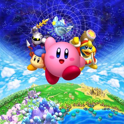 Official art cover of ''. (ctrl-click)">Kirby's Adventure Wii (JP and EU regions).