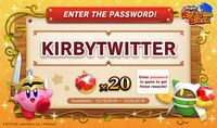 English KIRBYTWITTER password introduction