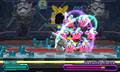 Kirby using the new "Mirror Body - Ring" attack in Kirby: Planet Robobot