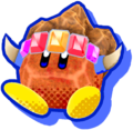 Pause screen artwork of an allied Rocky from Kirby Star Allies