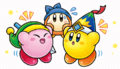 Artwork of the Kirby copies and Bandana Waddle Dee