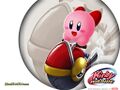 Promotional artwork of Kirby riding a Wheelie Bike