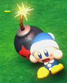 Poppy Bros. Jr. prepping a bomb in Kirby and the Forgotten Land