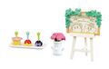 "Welcome" miniature set from the "Kirby Garden Afternoon Tea" merchandise line, featuring Waddle Dee on the sign