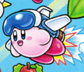 Jet Kirby in Find Kirby!! (World of Clouds)
