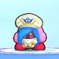 Kirby wearing the Retaliator Francisca Dress-Up Mask in Kirby's Return to Dream Land Deluxe