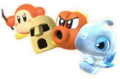 In-game artwork of Team Colossal Quad (Colossal Spear Waddle Dee, Colossal Kabu, Colossal Hot Head, & Colossal Driblee)