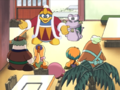 King Dedede and Escargoon show up to place the two chefs in a contest with each-other.