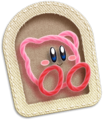 Artwork of Kirby entering a Door from Kirby's Epic Yarn