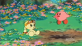 Kirby meets the Dream Land princess.