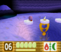 Snipper guarding a platform in Kirby 64: The Crystal Shards