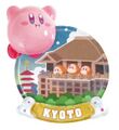 "Kyoto / Kiyomizu-dera" magnet from the "Kirby's Dream Land: Pukkuri Keychain" merchandise line.