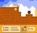 An example of a particularly long fuse connected to a cannon in Kirby's Adventure