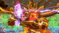 Magolor uses his new sword to power through the Master Crown's defenses.