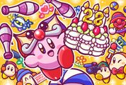 Kirby's 28th anniversary, featuring a Meta Knight balloon