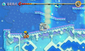 Kirby is frozen by a gout of frost (KEEY)