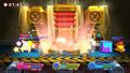 Screenshot of Squeaky Hammer Machines in action on the Factory Floor Battle Stage in Kirby Fighters 2