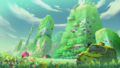 Concept art of Natural Plains for Kirby and the Forgotten Land