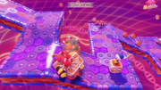 Kirby is no longer visible behind all the things he's picked up.