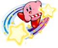Kirby swinging the Star Rod