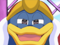 King Dedede sees through Escargoon's ruse and decides to toy with him.