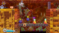 Magolor attacks the first two Key Dees using his bombs.