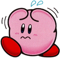 Kirby covering his head in fear