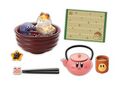 "Sweet Red-Bean Soup" miniature set from the "Kirby Japanese Tea House" merchandise line, featuring a Waddle Dee yunomi cup