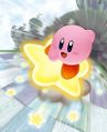 Artwork of Kirby that resembles the box art