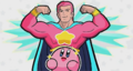 Kirby thinking of his ideal image of a hero[1] from the "The Many Dimensions of Kirby" GDC 2023 panel