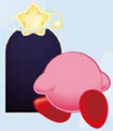 Artwork of Kirby entering a door from Kirby: Squeak Squad