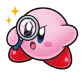 Obi illustration of Kirby from Kirby: The Mysterious Incident on the Pupupu Train?!