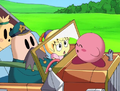 Kirby reunites with Bookem and the kids.